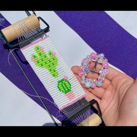 Hand beaded Headstall CACTUS - Picture 5 of 5